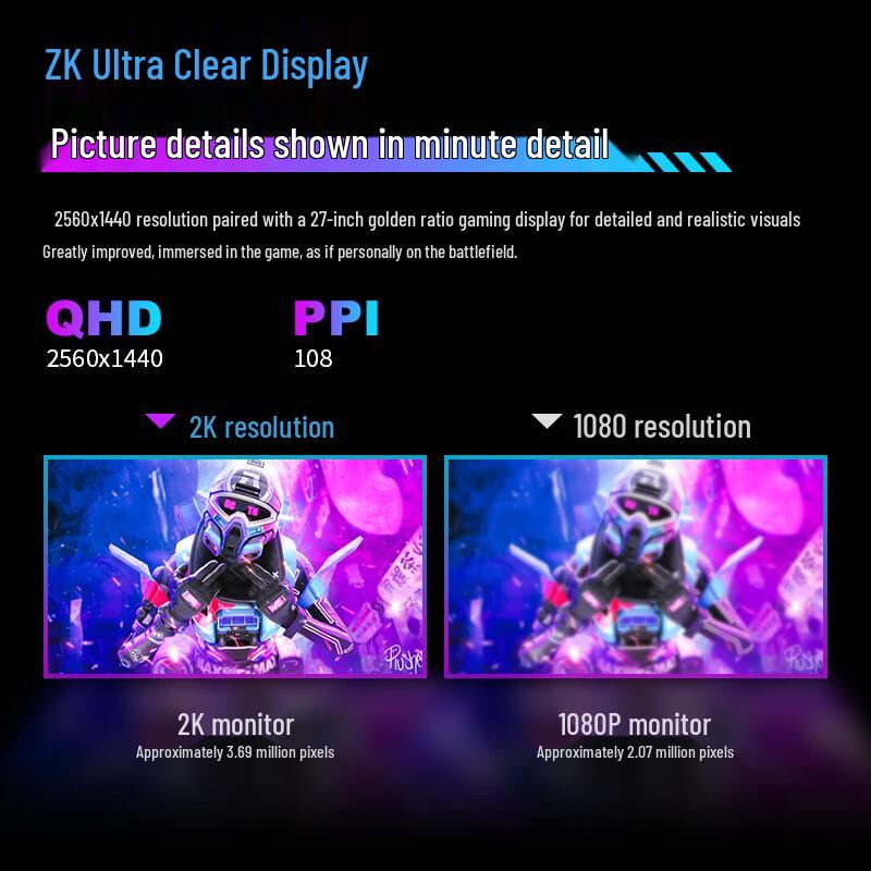 Panda High-Refresh Gaming Monitors CN plug (adapter included)