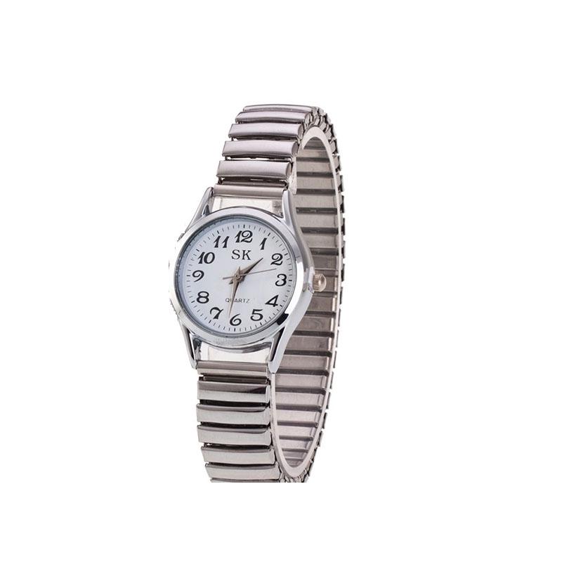 Модные эластичные наручные часы, простые цифровые кварцевые часы для мужчин, женщин, парные часы