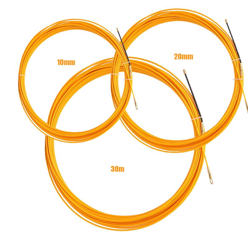 3 мм Стекловолоконный кабельный протяжник Настенный кабельный канал Рыболовная лента Желтый кабель Кабелевод Электрик Протяжная лента 5 м/10 м/20 м/30 м/50 м