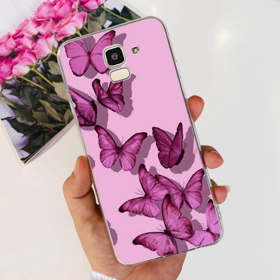 Красивый чехол с принтом для Samsung Galaxy J6 J6+ J600G J610G Мягкая силиконовая задняя крышка из ТПУ для чехлов телефона Samsung J6 J 6 Plus 2018