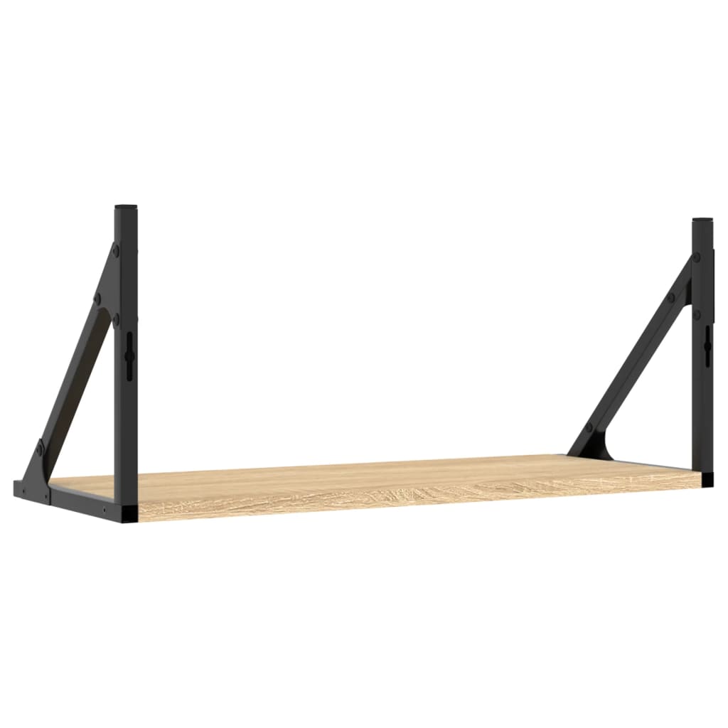 Wall Shelves 2 pcs Sonoma Oak 60 x 25 x 25.5 cm engineered wood
