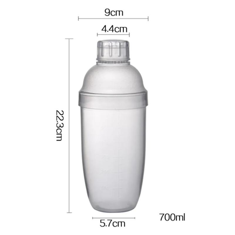 Пластиковый шейкер для коктейлей мартини 350 мл/530 мл/700 мл/1000 мл Миксер для винных напитков, винный шейкер, чашка для миксера для напитков, барная утварь, барный инструмент boston