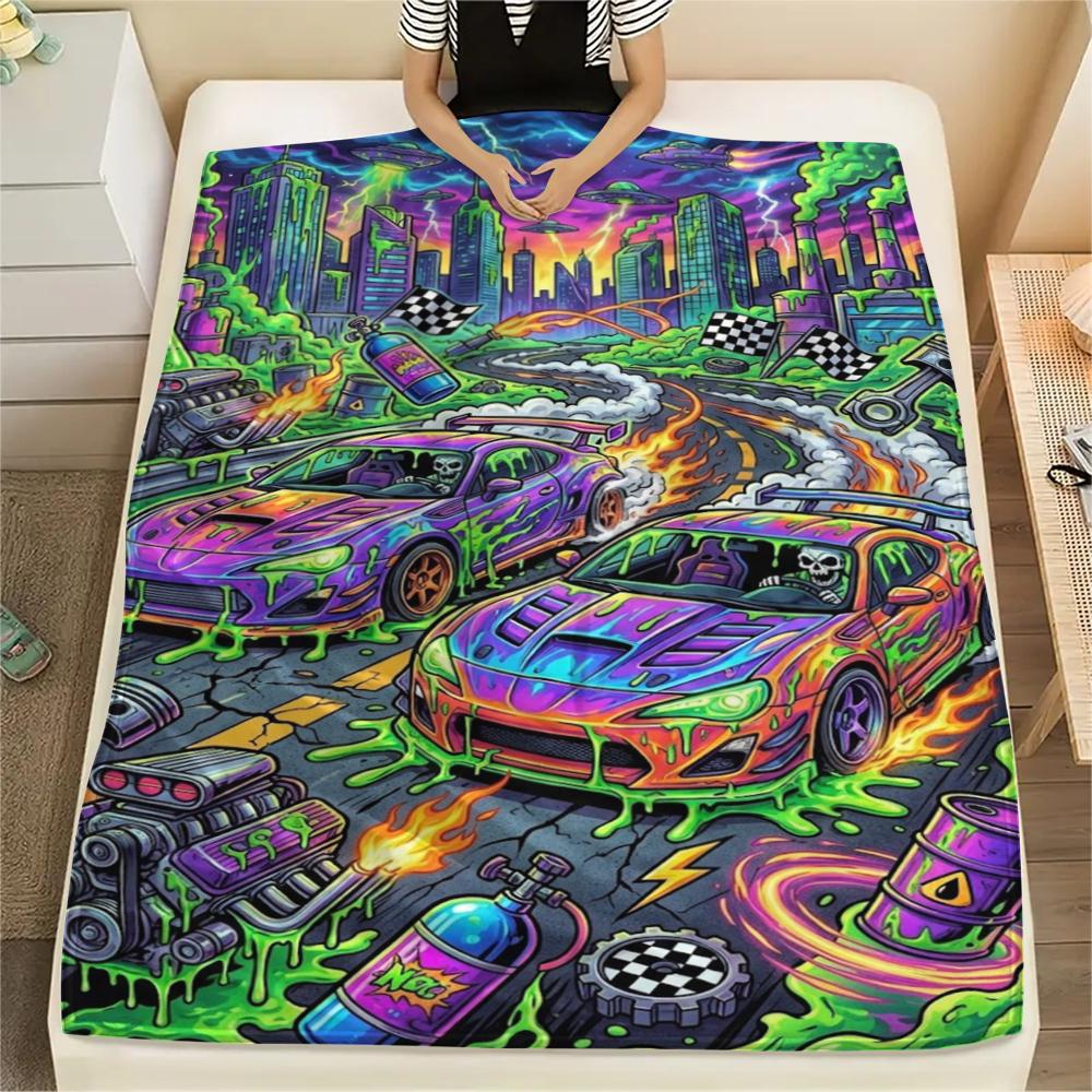 acid transportation vehicles Print Flannel Blanket,High quality Comfortable for All Seasons,Home Decor,Warmth and Comfort,Perfect for Christmas Gifts