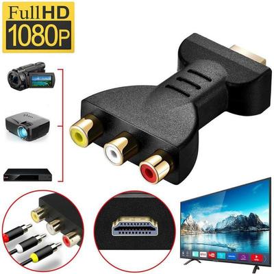 HDMI-3 RCA видео-аудио конвертер HDMI-AV видеоадаптер позолоченный конвертер для передачи сигнала