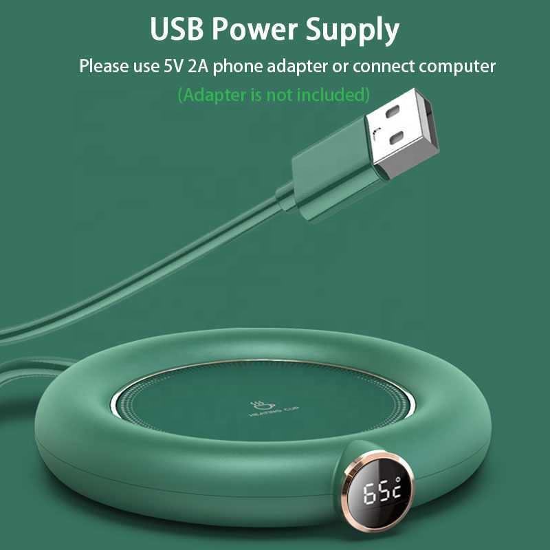 Мини-портативная USB-подогреватель чашек, 3 шестерни, кофейная кружка, нагревательная подставка, умная термостатическая плита, грелка с молоком, чаем, водой, нагреватель