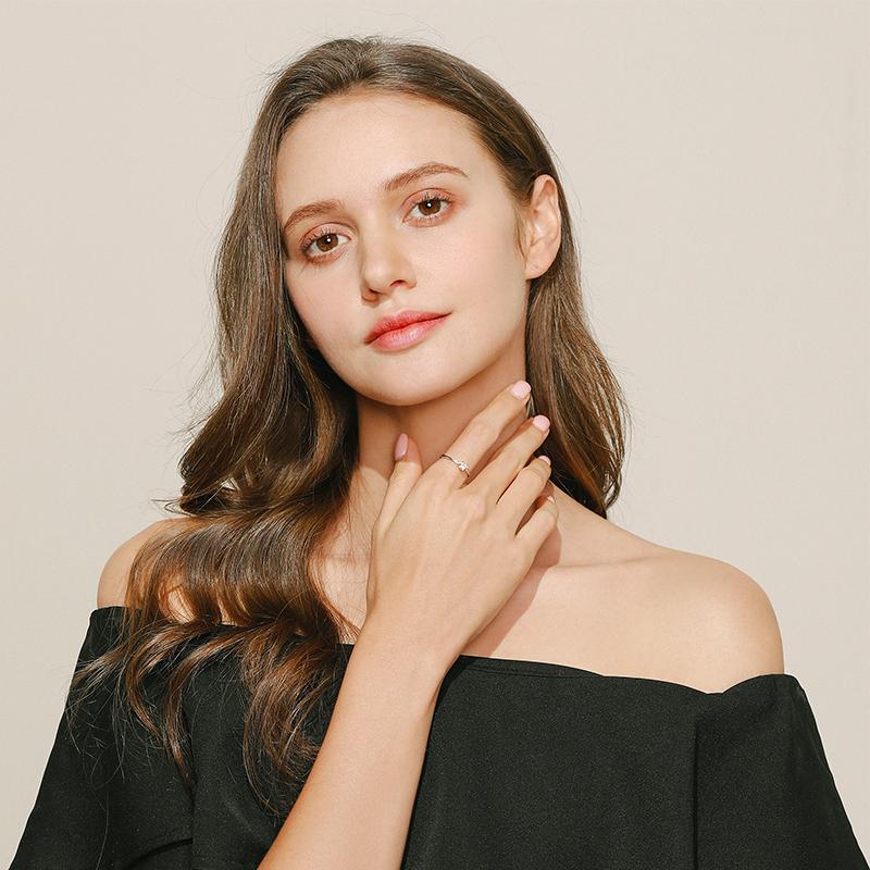 MODIAN Простое винтажное кольцо в форме звезды с кубическим цирконием, стерлинговое серебро 925 пробы, модные штабелируемые кольца на палец для женщин и девочек, ювелирные изделия