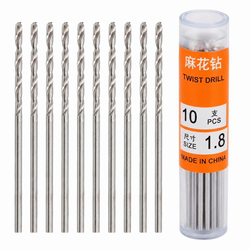 10pcs Small Size Twist Drill Bit Straight Shank High Speed Steel 4241 Drill Bit Hand Tools