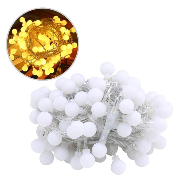 Светодиодные гирлянды-глобусы, теплый белый свет, соединяемые, декоративные гирлянды для улицы, дома, кемпинга