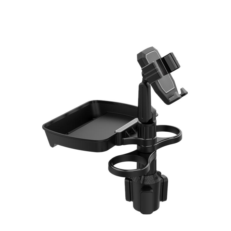 360 Rotating Adjustable Car Drink Cup Holder with Tray Multifunctional Storage Car Cup Mount Holder Expander for Car