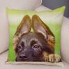 Sofa Home Pillowcase German Shepherd  Decoration Pet Animal Cushion