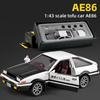 1/43 Initial D AE86 Zonda DIY Detachable Assembly Alloy Diecasts & Toy Vehicles Car Model Miniature Scale Model Car For Children