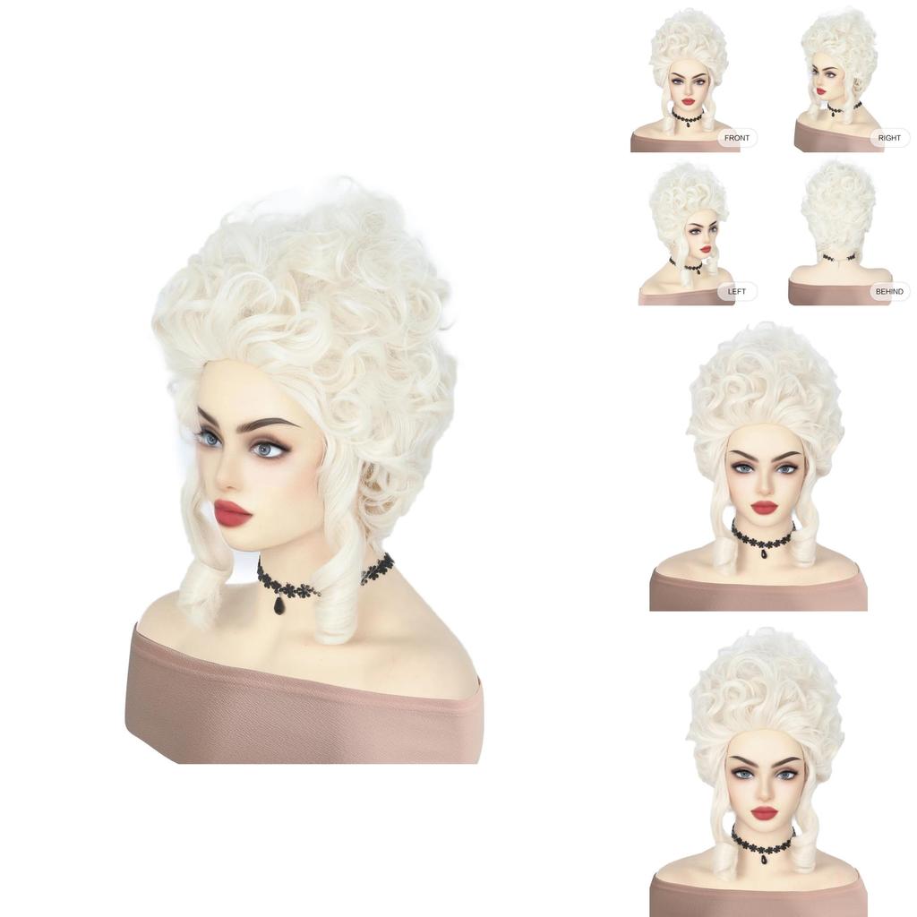 Marie Antoinette Queen Character Wig With Mechanized Design For Cosplay And Role Play Events