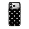 Черно-белый чехол с горошком и цветами MagSafe для iPhone 15 Pro Max