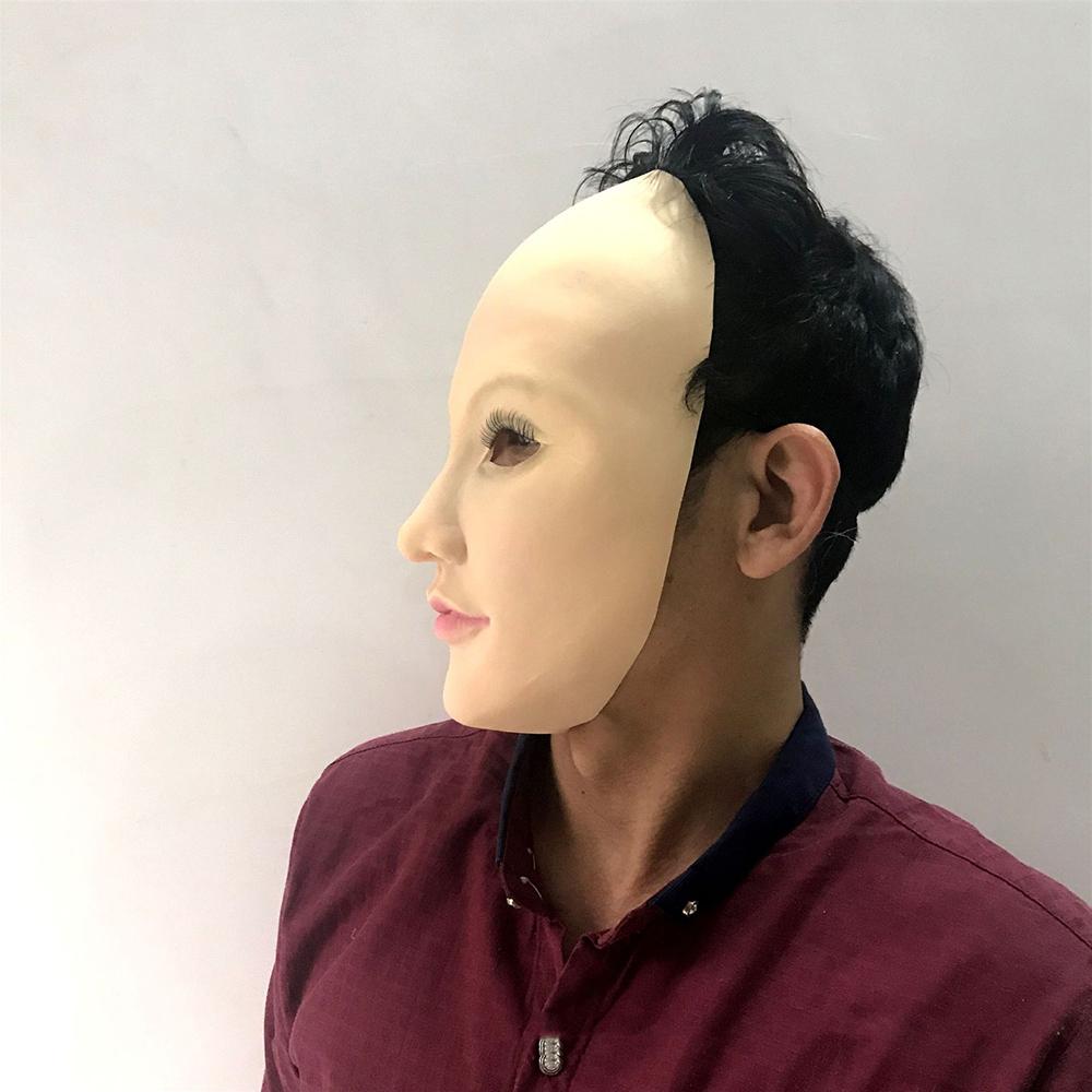 Маска красоты латекс Женская маска Костюмы на Хэллоуин представление Стиль половина лица