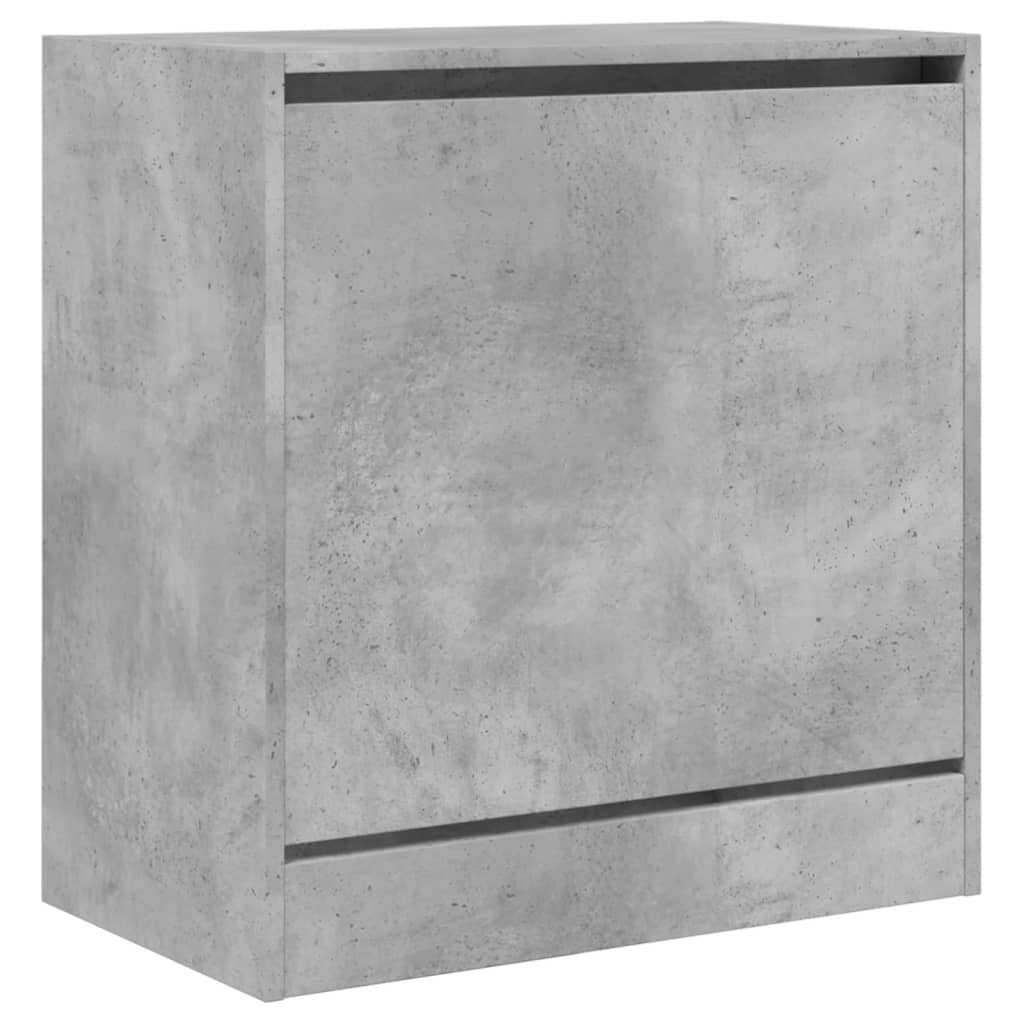 Shoe Cabinet Concrete Grey 60 x 34 x 63.5 cm Engineered Wood