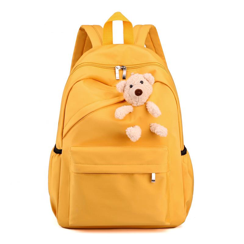 Школьная сумка женская корейская версия рюкзак для старшеклассников рюкзак для девочек-знаменитостей в стиле интернет-медведя, нейлоновый дорожный рюкзак большой емкости