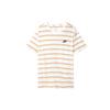 Solid Color Logo Stripe Short Sleeve T-Shirt Men Tops White DZ2986-100