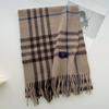 Stylish Design Classic British Imitation Cashmere Scarf Women Men Autumn Winter Plaid Warm Fringed Mufller Female Couple Scarf