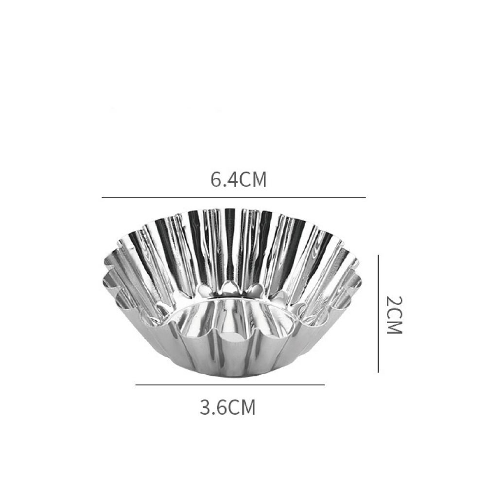 Многоразовая форма для печенья и пудинга Серебряная форма для десертов Формы для тарталеток Цветок Маффин