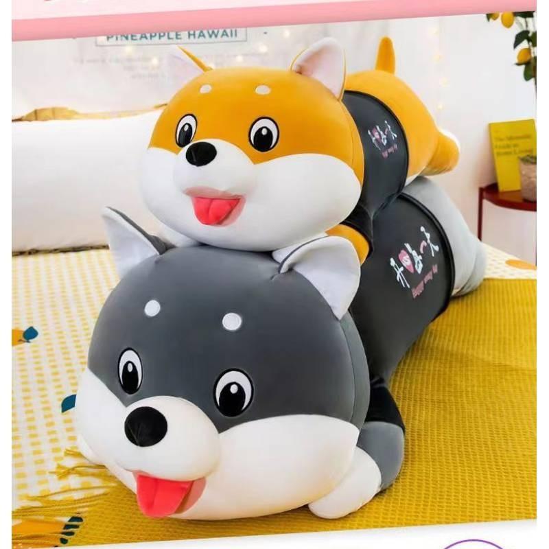 Plush Husky Dog Toy Cartoon Stuffed Animal Doll Bedroom Decoration Kids Gift