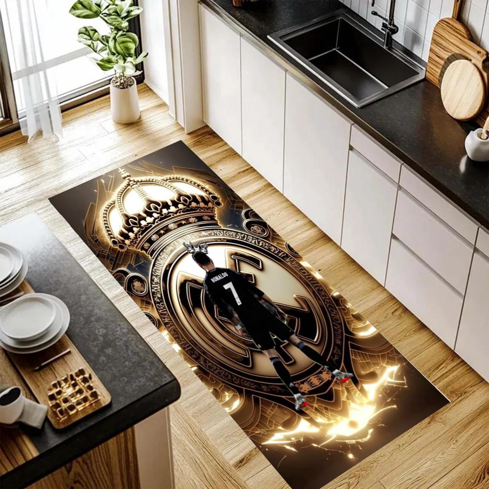 Real Madrid Kitchen Carpet Nonslip Floor Mat Ideal For Indoor And Outdoor Entryway Door Mat Laundry Room Bathroom Foot Mat