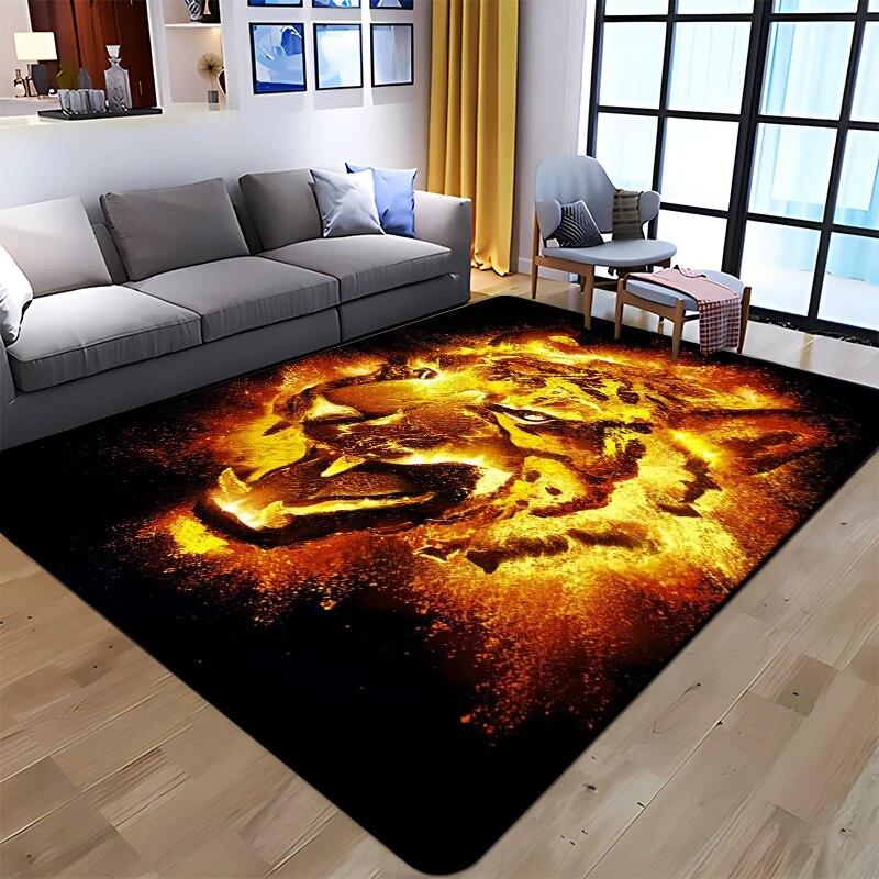 Ковер с принтом тигра и животного, домашний ковер, детская комната, стул для гостиной, прикроватный современный простой напольный коврик, кавайный ковер