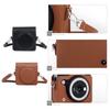 Retro Soft Mini Camera Case Bag PU Leather Cover with Shoulder Strap For Square SQ40 Instant Camera Case Replacement