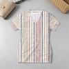 Women's Striped V-Neck Short Sleeve Dress Slim Fit, Comfortable Beach Casual, Versatile for Vacation, Work & Daily Wear