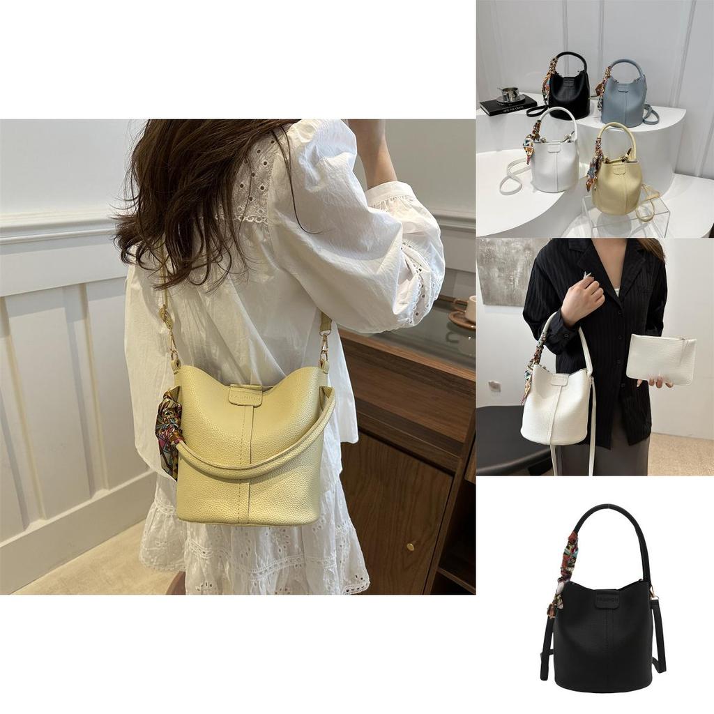 Шикарная сумка-ведро для женщин Элегантная Минималистичная Повседневная Для ежедневного использования В различных цветах