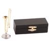 Dollhouse Trombone Model Simulation Brass Gold Plated Miniature Dollhouse Instruments Model for