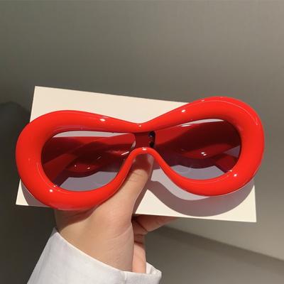 Неполяризованные уникальные сексуальные солнцезащитные очки цвета конфет для губ для женщин, новые роскошные брендовые солнцезащитные очки Y2k с желтым и синим градиентом, мужские солнцезащитные очки в стиле панк и хип-хоп