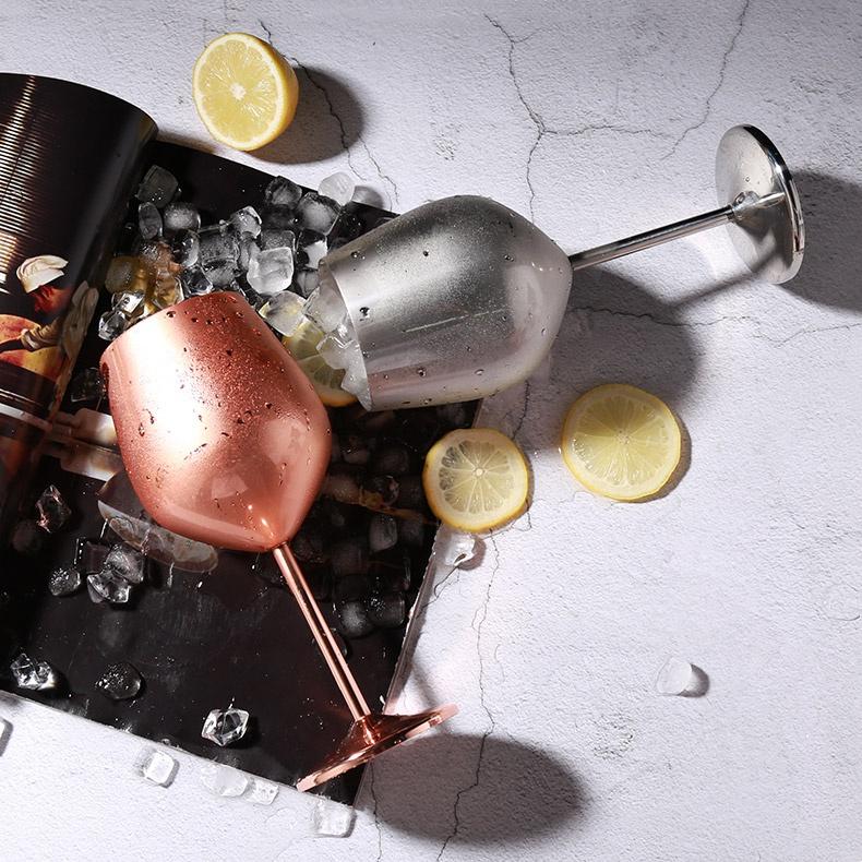 Бокал для вина из нержавеющей стали, металлический бокал для вина, принадлежности для бара, товары для отеля, бытовые кухонные принадлежности, бокал для коктейля, чашка для вина из розового золота