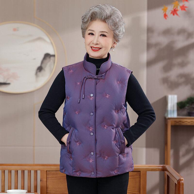 Yaya Women's Embroidered Down Vest - New Chinese Style