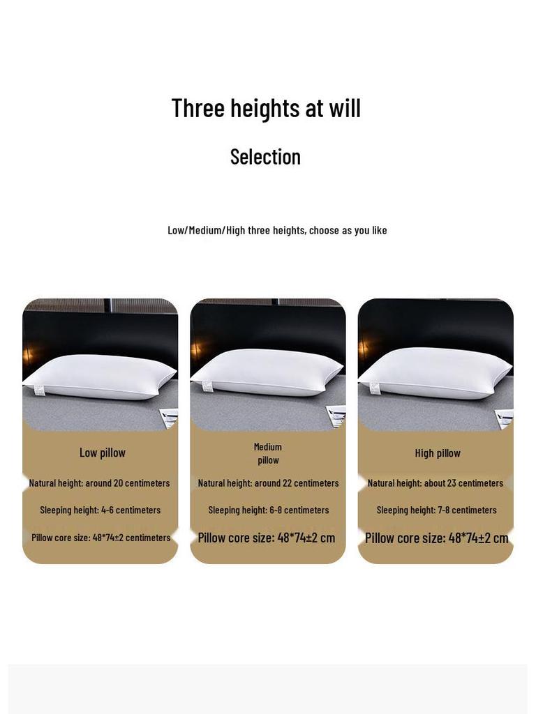 Подушки премиум-класса для поддержки шеи из перьевого бархата для дома и отеля (Одиночный/Пара)