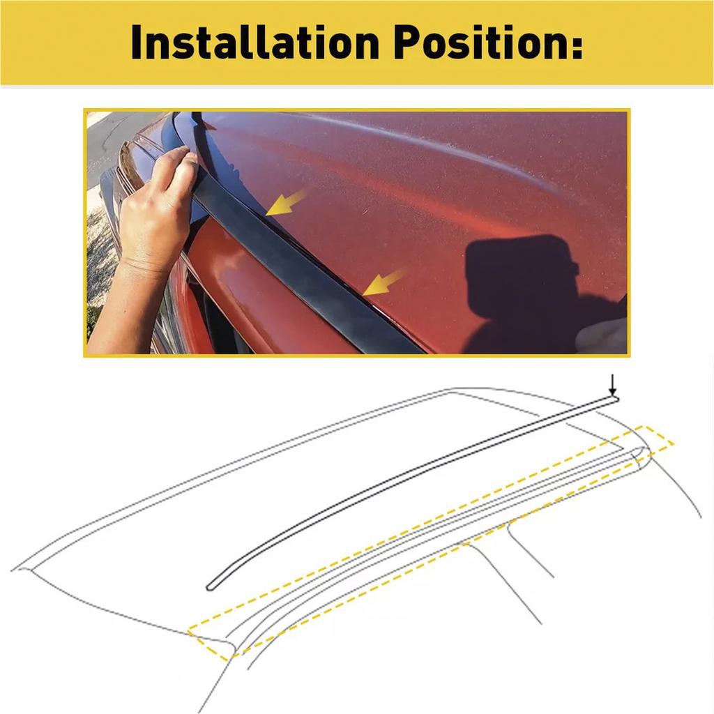 2PCS Roof Drip Molding Trim Rubber For Toyota Tundra DOUBLE CAB 2007-2020