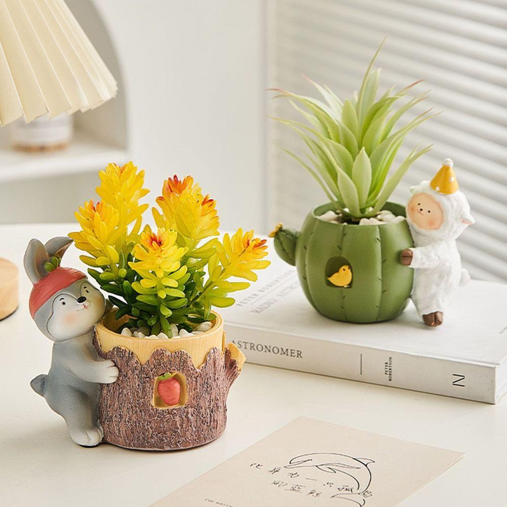 Gardening Room Decor Cartoon Animal Ornaments Pencil Stand Container School Office Supplies