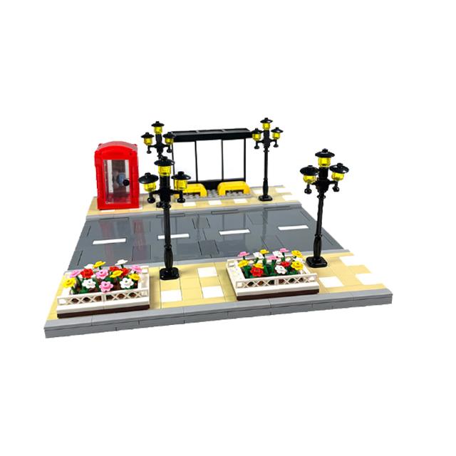 Пешеходный мост MOC Игрушки Строительные кубики Городская сцена движения Уличный вид Детали Блоки Дорога Автомагистраль Работает с City bricksi