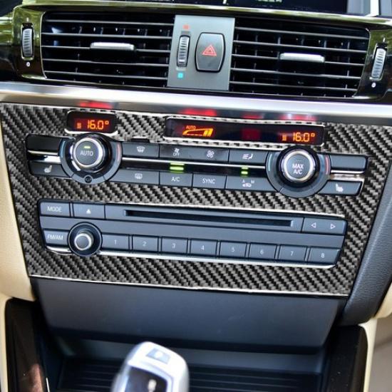 New Inner Central CD Panel Carbon Fiber Cover For BMW X3 F25 X4 F26 2011-2017