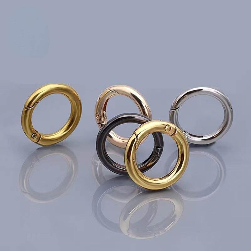 Набор из 10 пружинных колец с круглым крючком, аксессуары, материалы для рукоделия, сплав для изготовления ювелирных изделий и украшения сумок