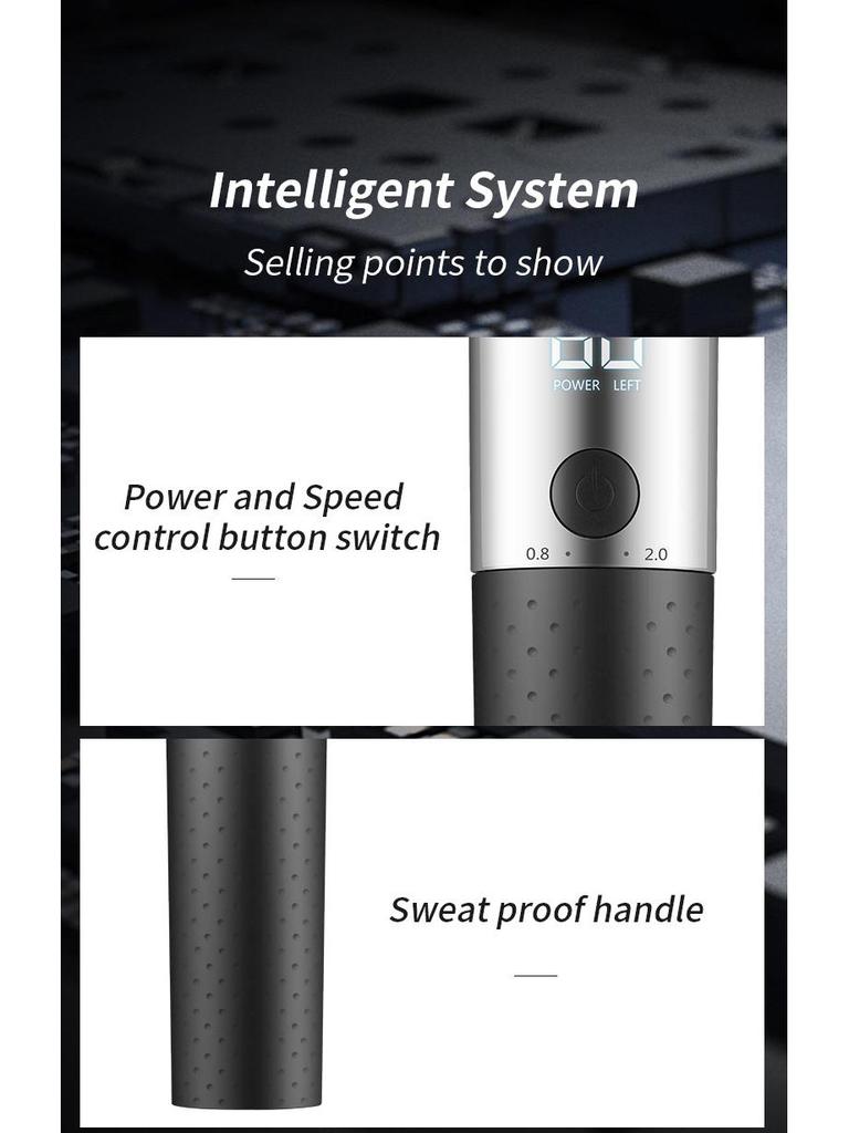 Rechargeable Electric Hair Clipper with LCD Display - Professional Haircut Set