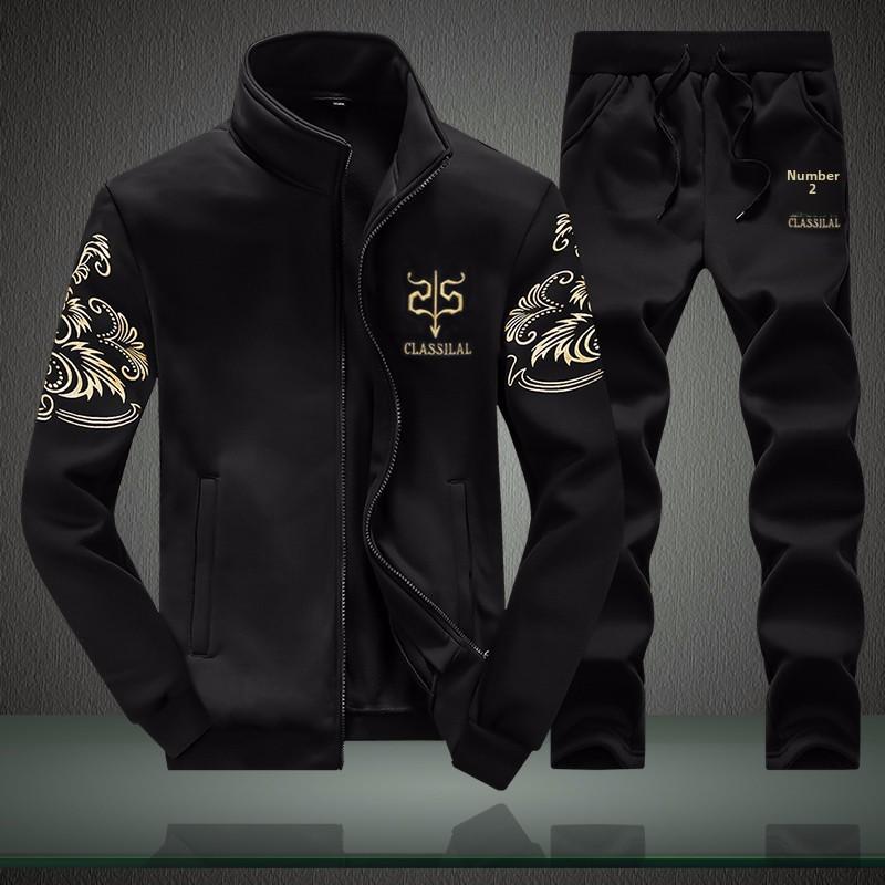 Мужской спортивный костюм из двух частей весна/осень 2023 года в корейском стиле с толстовкой