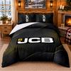 Printed 3Pcs Bedding Set JCB Pattern Bed Sheet Pillowcase For Bedroom Decor