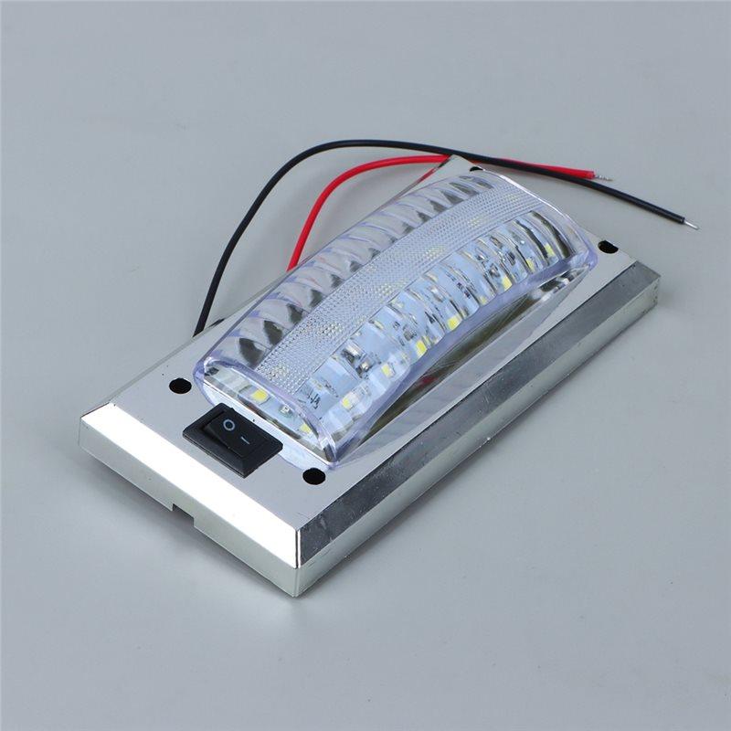 A06G-Светодиодная панель 12В-24В для интерьера автомобиля, фургона, грузовика, автодома, лодки, кемпера, лампа для чтения, высокая яркость, выключатель