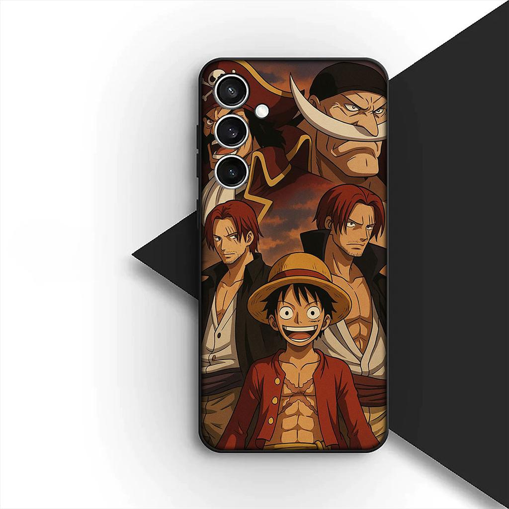 Cover for Samsung Galaxy A35 A36 A55 A26 A05 A06 A14 A50 A51 A53 A54 A12 A13 A23 Phone Case Red Hair One Luffy Pieces Shanks
