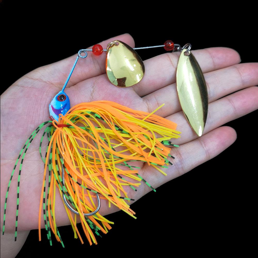 1 шт., спиннербейт Hengjia с юбкой, 17 г, бионические воблеры, рыболовные снасти для форели, окуня, щуки