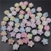 20Pcs Flower Crystal Pentagram Loose Beads DIY Findings Handcrafted Beading Neclace Bracelet Star Beads for Jewelry Making Crafted