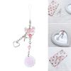 Fashionable Butterfly Fish Cake Phone Chain Pendant Cellphone Charm Keyring Cute Acrylic Keychain with Beads Accessory