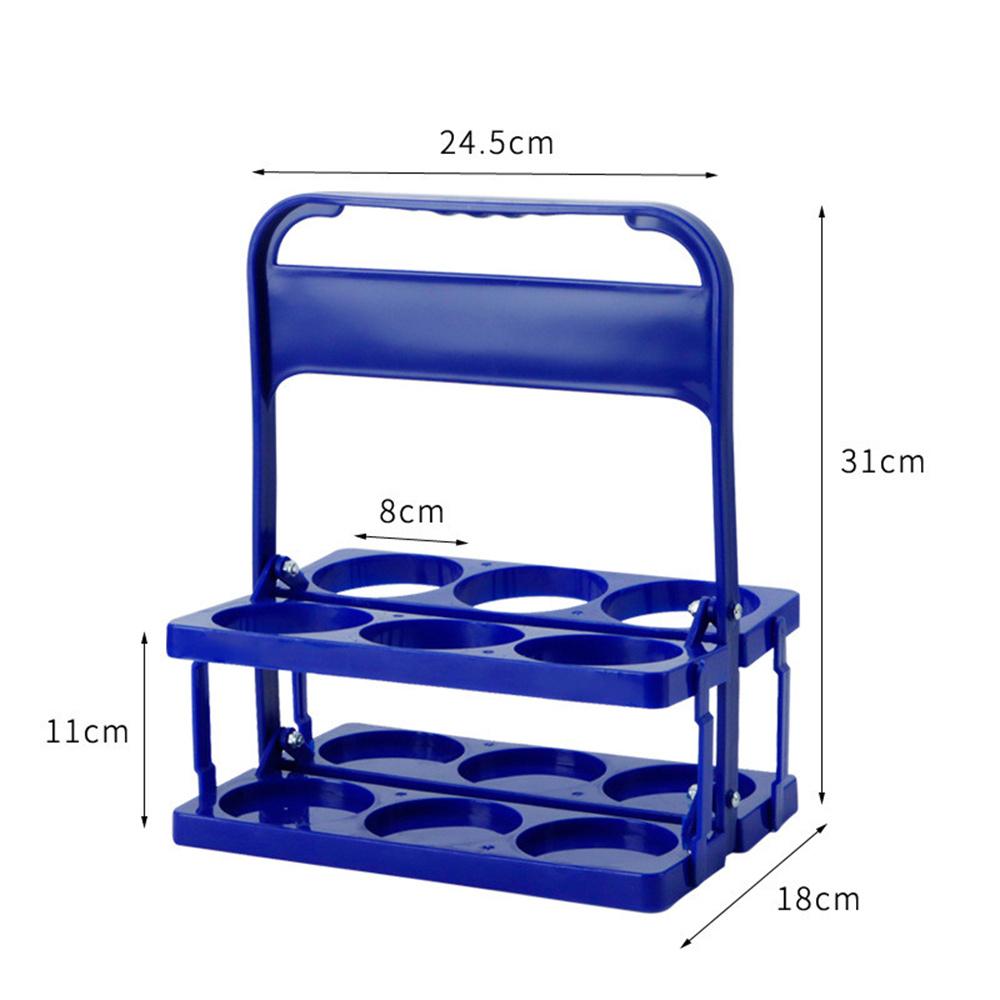Винтажный Пластиковый Держатель для Бутылок Молока и Сока 6 Отверстий Складной Переноска для Напитков Пикник Пиво Декор Вечеринка Бар Хранение Ликеров Вина Стеллаж