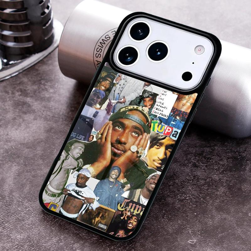 Чехол для телефона с изображением рэпера 2pac, певца Tupac для iPhone 17 16 15 Pro Max Air 14 13 12 11 Plus, противоударный чехол Capa