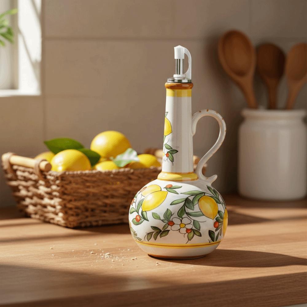 Under-glazed Olive Oil Dispenser Ceramic Vinegar Bottle Multi-functional Soy Sauce Bottle Salad